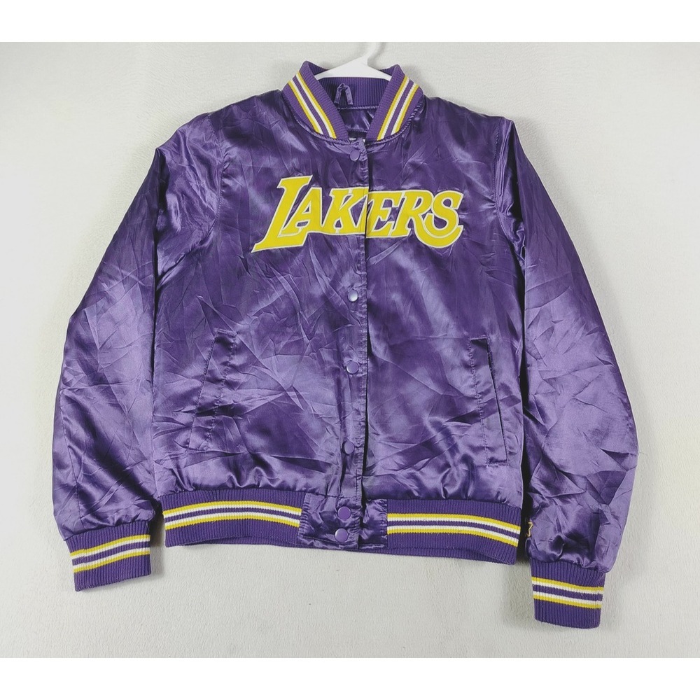 Vintage Starter Jacket Womens Small Purple Los Angeles Lakers‎ NBA Basketball